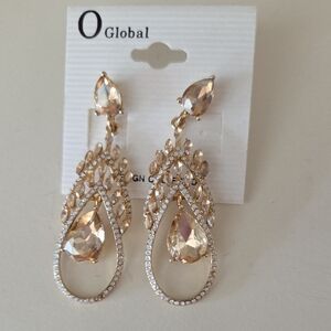 Gold and Silver Teardrop Earrings